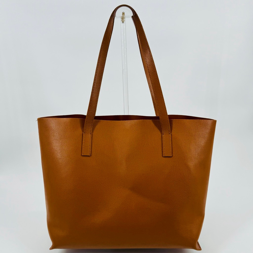 Mark & Graham Everyday Italian Leather Tote Bag in Camel - Picture 2 of 9